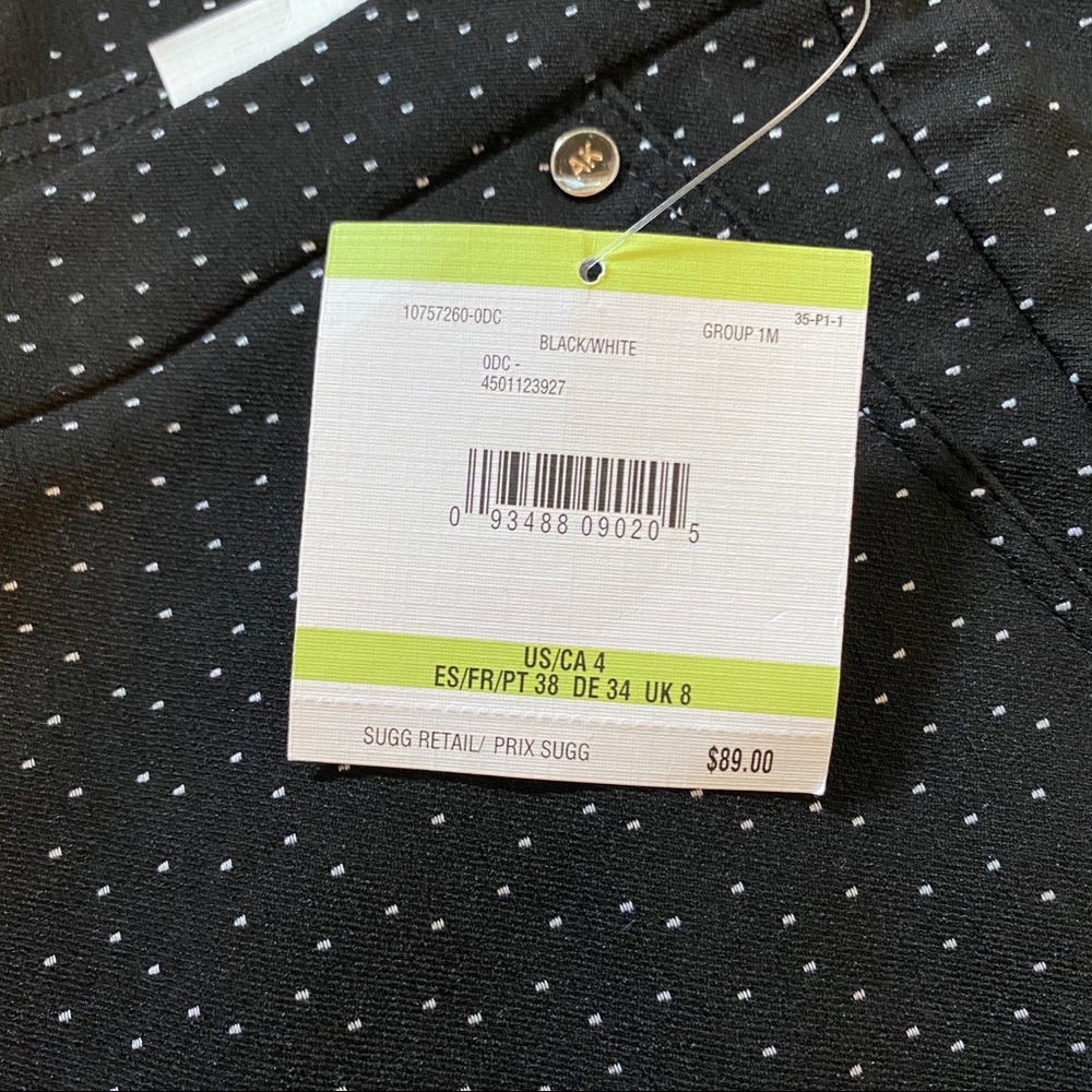 NWT Anne Klein Black & White Polka Dot Pants - Picture 6 of 7